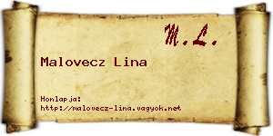 Malovecz Lina névjegykártya